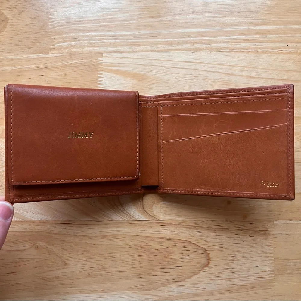 AMERICAN BELTING by BOSCA Italian Leather Bifold Wallet w/ Removable I.D. Insert